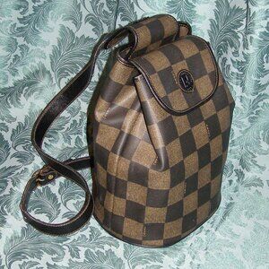 RARE Fendi Backpack/Sling bag Unisex Chess Board Pattern